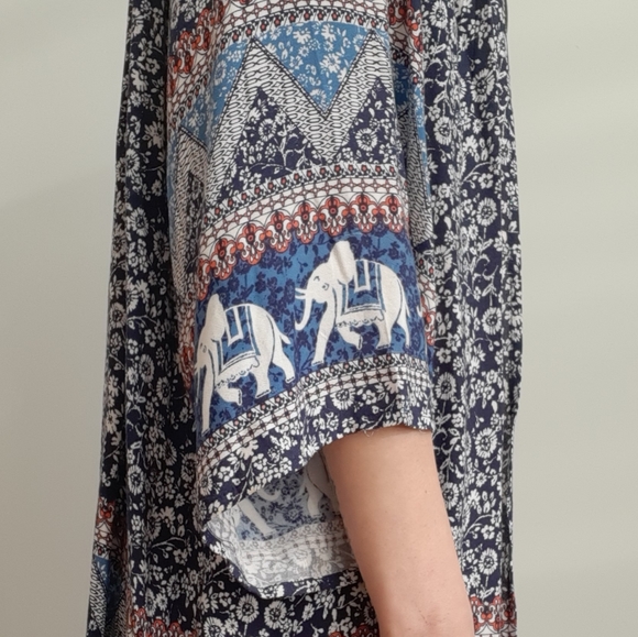 Boho Elephant Kimono Top - Picture 5 of 6